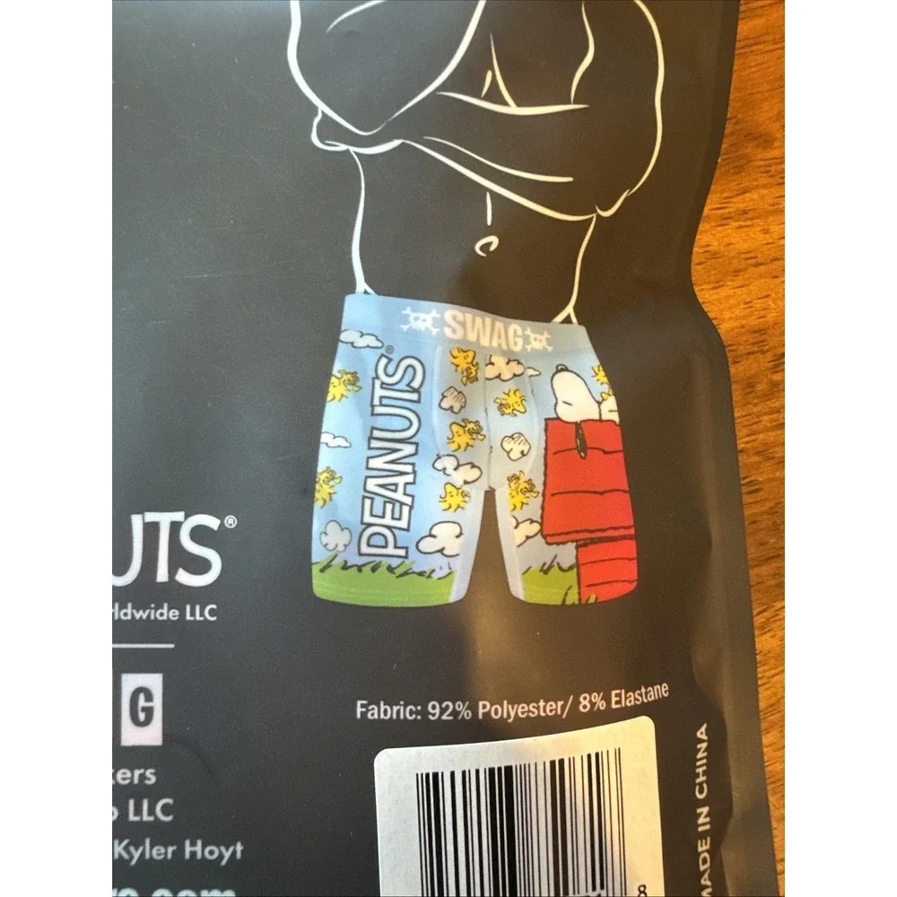 SWAG Peanuts Snoopy Doghouse Boxer‎ Briefs 2XL 42-44 XXL Woodstock Charlie Brown